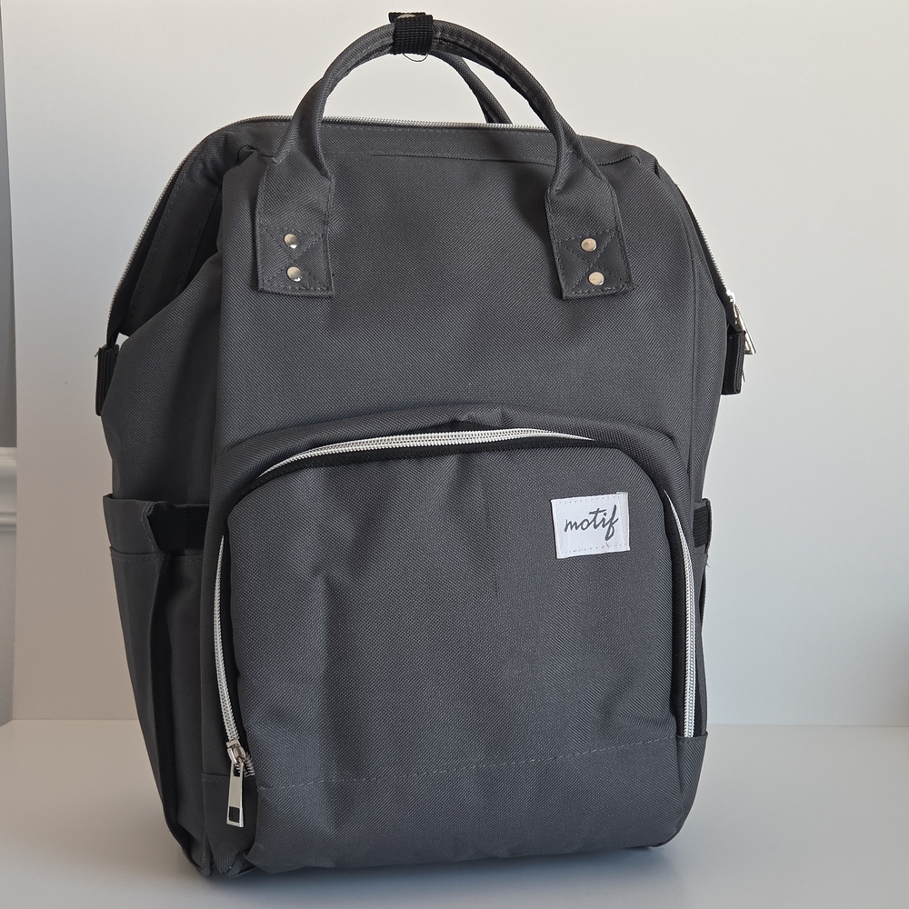 Motif Gray Women's Large Insulated Baby Bag Backpack